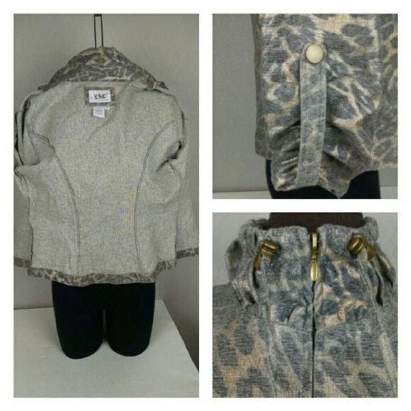 LAL Live a Little Cheetah Print Zip Up Jacket M - Picture 6 of 11